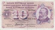 Schweiz 10 francs 10 Francs - Gottfried Keller - Carnation Flowers - 10-02-1971 - Serial 72O -