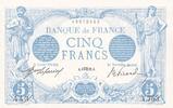 Frankreich 1912 5 Francs - Blue - 08-08-1912 - Serial Y.763 I / ST