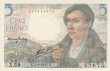 Frankreich 5 francs 5 Francs - Shepherd - 05-08-1943 - Serial X.59 -