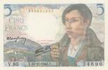 Frankreich 5 francs 5 Francs - Shepherd - 25-11-1943 - Serial V.95 -