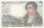 Frankreich 1947 5 Francs - Shepherd - 30-10-1947 - Serial W.148 I / ST