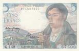 Frankreich 5 francs 5 Francs - Shepherd - 30-10-1947 - Serial Q.149 -