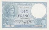 Frankreich 10 francs 10 Francs - Minerva - 02-01-1941 - Serial O.83013 -