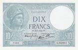 Frankreich 10 francs 10 Francs - Minerva - 16-01-1941 - Serial G.83901 -