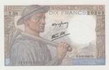 Frankreich 10 francs 10 Francs - Minor - 09-09-1943 - Serial T.58 -