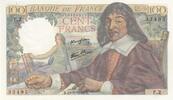 Frankreich 1942 100 Francs - Descartes - 15-05-1942 - Serial F.2 I / ST