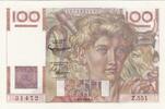 Frankreich 1953 100 Francs - Young farmer - 06-08-1953 - Serial Z.551 I / ST