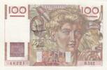 Frankreich 1953 100 Francs - Young farmer - Inverted Watermak - 06-08-1953 - Serial B.552 I / ST