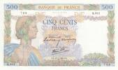 500 francs 1940 Frankreich 500 Francs - The Peace - 25-07-1940 - Serial Q.841 I / ST