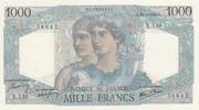 Frankreich 1000 francs 1000 Francs - Minerva and Hercules - 22-11-1945 - Serial X.130 -