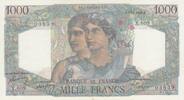 Frankreich 1000 francs 1000 Francs - Minerva and Hercules - 03-11-1949 - Serial X.609 -