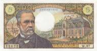 Frankreich 5 francs 5 Francs - Pasteur - 06-02-1969 - Serial W.87 -