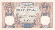 Frankreich 1000 francs 1000 Francs Ceres and Mercury - 26-01-1939 - Serial Y.5713 -