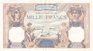 Frankreich 1000 francs 1000 Francs - Ceres and Mercury - 02-02-1939 - Serial V.6480 -