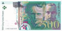 Frankreich 500 francs 500 Francs Pierre and Marie Curie - 1998 WITHOUT SECURITY TREAD -