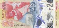 Inseln der Karibik 2 dollars 2 Dollars - Sir IVA VIV RICHARDS - Polymer - 2023 - Serial AD -