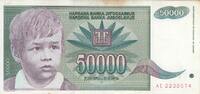 Jugoslawien 50000 dinara 50000 dinara - Children and Fower- 1992 -