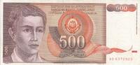 Jugoslawien 500 dinara 500 Dinara - Young man - Arms - 1991 -