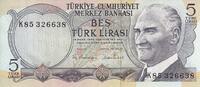 Türkei 5 lirasi 5 Lirasi - Waterfall - 1976 -