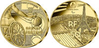 Frankreich Mint 50 euros Paralympic Games PARIS 2024 - 50 Euros GOLD BE 2023 - Wheelchair Basketball - SPORT COLLECTION (11/15) -