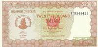 Simbabwe 31/12/2003 20000 Dollars - Chiremba - Flower - 2003 I / ST