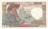 50 francs 1941 Frankreich 50 Francs - Jacques Coeur - 13-03-1941 - Serial S.42 I / ST