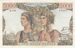 Frankreich 1952 5000 Francs - Sea and Countryside - 02-10-1952 - Serial D.108 II / VZ