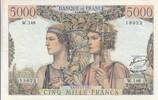 5000 francs 1956 Frankreich 5000 Francs - Sea and Countryside- 01-03-1956 - Serial W.148 II / VZ