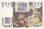 Frankreich 500 francs 500 Francs - Chateaubriand - 12-09-1946 - Serial Z.89 -