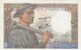 Frankreich 10 francs 10 Francs - Miner - 26-11-1942 - Serial E.28 -