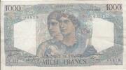 Frankreich 1000 francs 1000 Francs - Minerva and Hercules - 17-02-1949 - Serial C.522 -