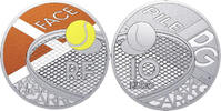 Frankreich 10 euros Toss - 90 years of Lacoste - 10 Euros Silver BE 2023 - French Excellence (MDP) -