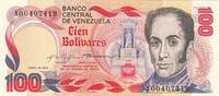 100 bolivares 1980 Venezuela 100 Bolivares - Simon Bolivar - Expedition of Los Cayos - 29-01-1980 - Serial A I / ST