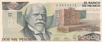 Mexiko 1989 2000 Pesos - University - Justo Siena - 28-03-1989 - Serial DH I- / VZ+ / VZ-ST