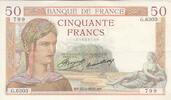 Frankreich 50 francs 50 Francs - Ceres - 27-05-1937 - Serial G.6303 -