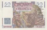 Frankreich 50 francs 50 Francs - Le Verrier - 29-06-1950 - Serial P.151 -