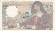 Frankreich 100 francs 100 Francs - Descartes - 12-10-1944 - Serial K.117 -