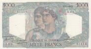 Frankreich 1000 francs 1000 Francs - Minerve and Hercule - 05-05-1948 - Serial A.404 -