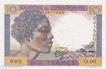 10 francs 1946 Dschibuti 10 Francs - Young man - Specimen 156 - 1946 I / ST