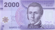 Chile 2000 pesos 2000 Pesos Manuel Rodriguez - National parc of Nalcas - 2014 Polymer - Serial DG -