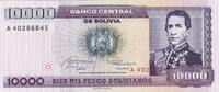 Bolivien 10000 pesos 10000 Pesos, Marshal A. De Santa Cruz - Parliament - 1984 -
