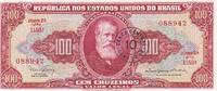 Brasilien 10 centavos 10 Centavos on 100 Cruzeiros, Dom Pedro II - 1967 - Estampa 2A serial 1180A -