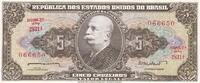 Brasilien  5 Cruzeiros Barao do Rio Branco - Serial Estampa 2 - Serial 2831A - 1964 I / ST