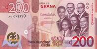 200 cedis 2022 Ghana 200 Cédis  - Front facing busts of the Big Six leaders - 2022 - Serial AK I / ST