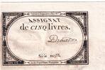 Frankreich 5 livres 5 Pounds - 10 Brumaire Year II (31.10.1793) - Sign. Drouet - Serial 22355 -