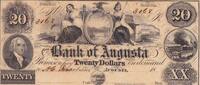 20 dollars 1850-1865 USA 20 Dollars - Bank of Augusta - 18xx - Not issued I / ST