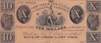 10 dollars 1850-1859 USA 10 Dollars - New Orleans Canal and Banking Co. - 18xx - Not issued I / ST