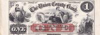 10 dollars 1859 USA 1 Dollar - The Union County Bank - New Jersey  - 18xx - Not issued I / ST