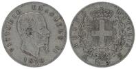 Italien 5 lires 5 Lire Victor Emmanuel II- Arms - 1870 -