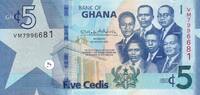 Ghana 5 cedis 5 Cédis - Busts of the Big Six leaders of Ghana - 2022 -